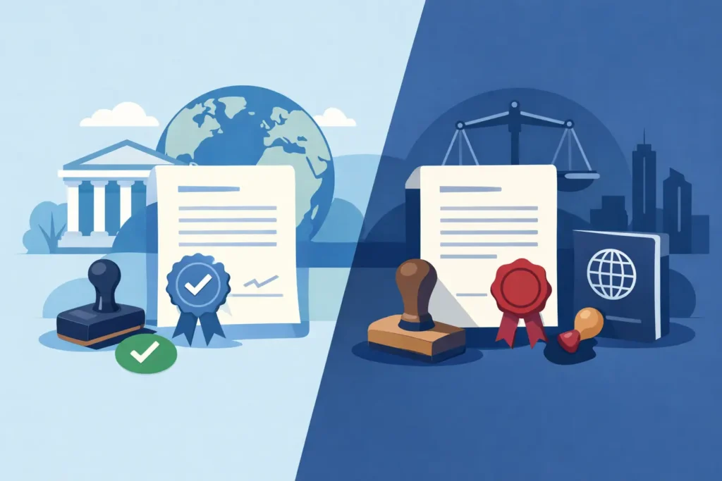 Difference Between Apostille and Legalisation