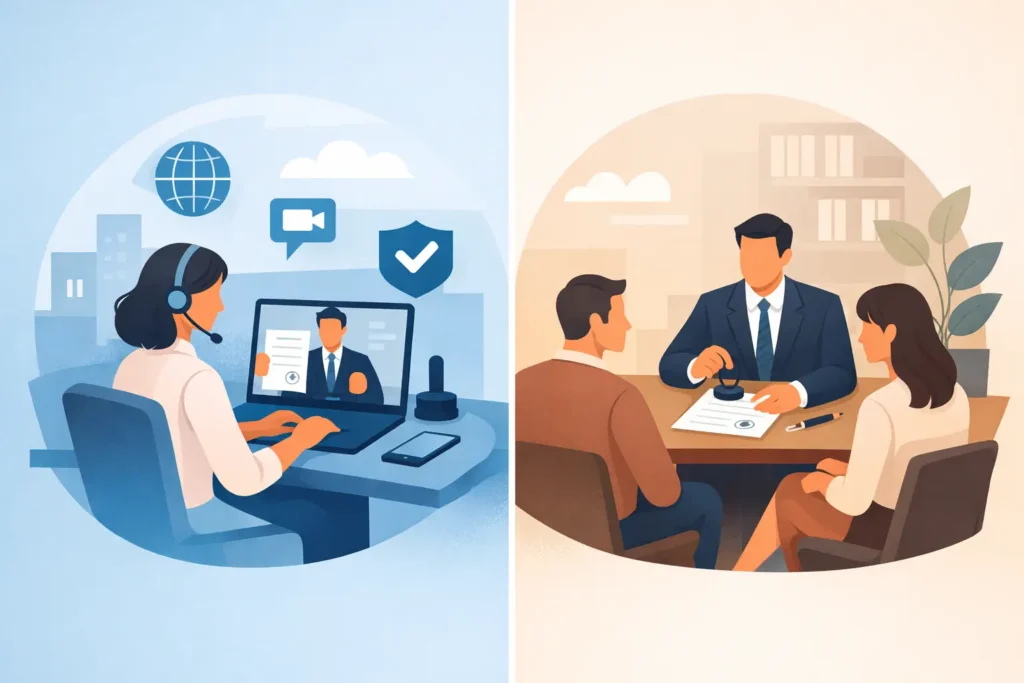 Remote vs In Person Notarisation